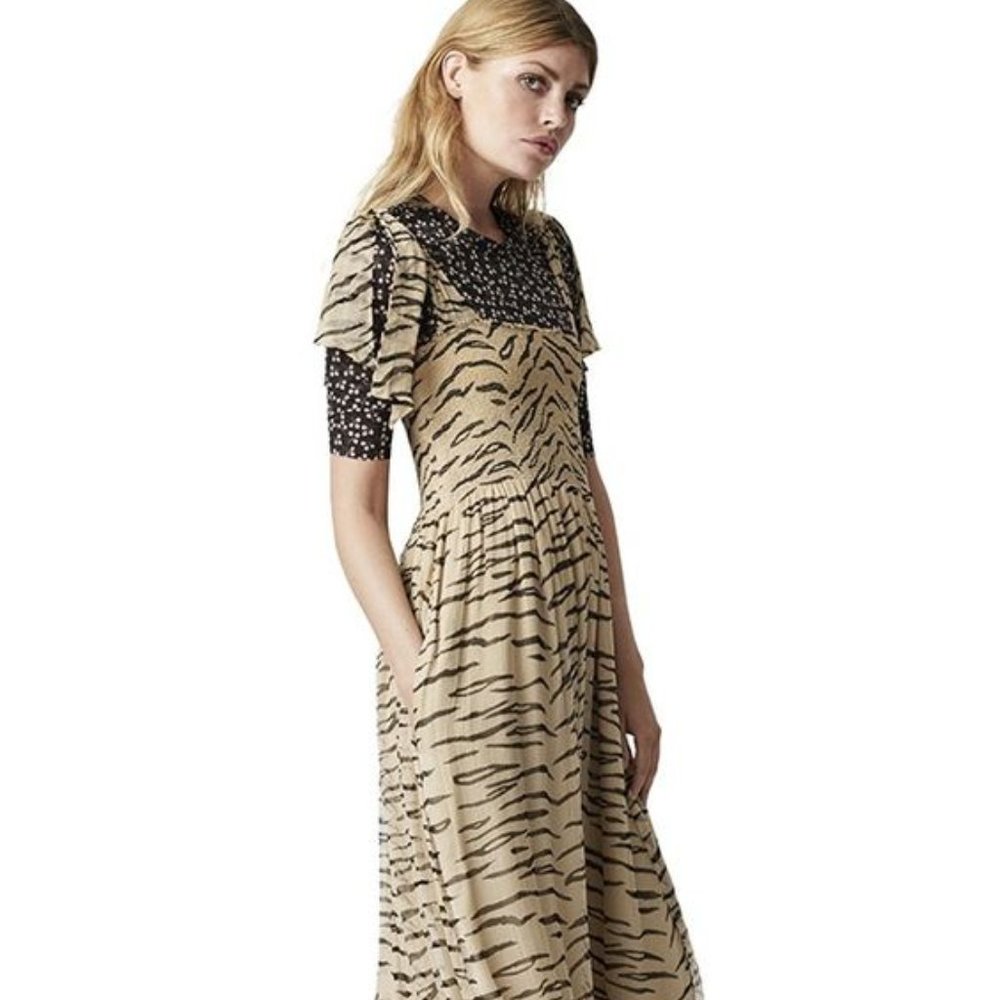 Ganni Whitman Maxi Dress Chiffon 34 XS S - Picture 3 of 4